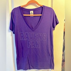 Baltimore ravens shirt by pink. Good used condition.